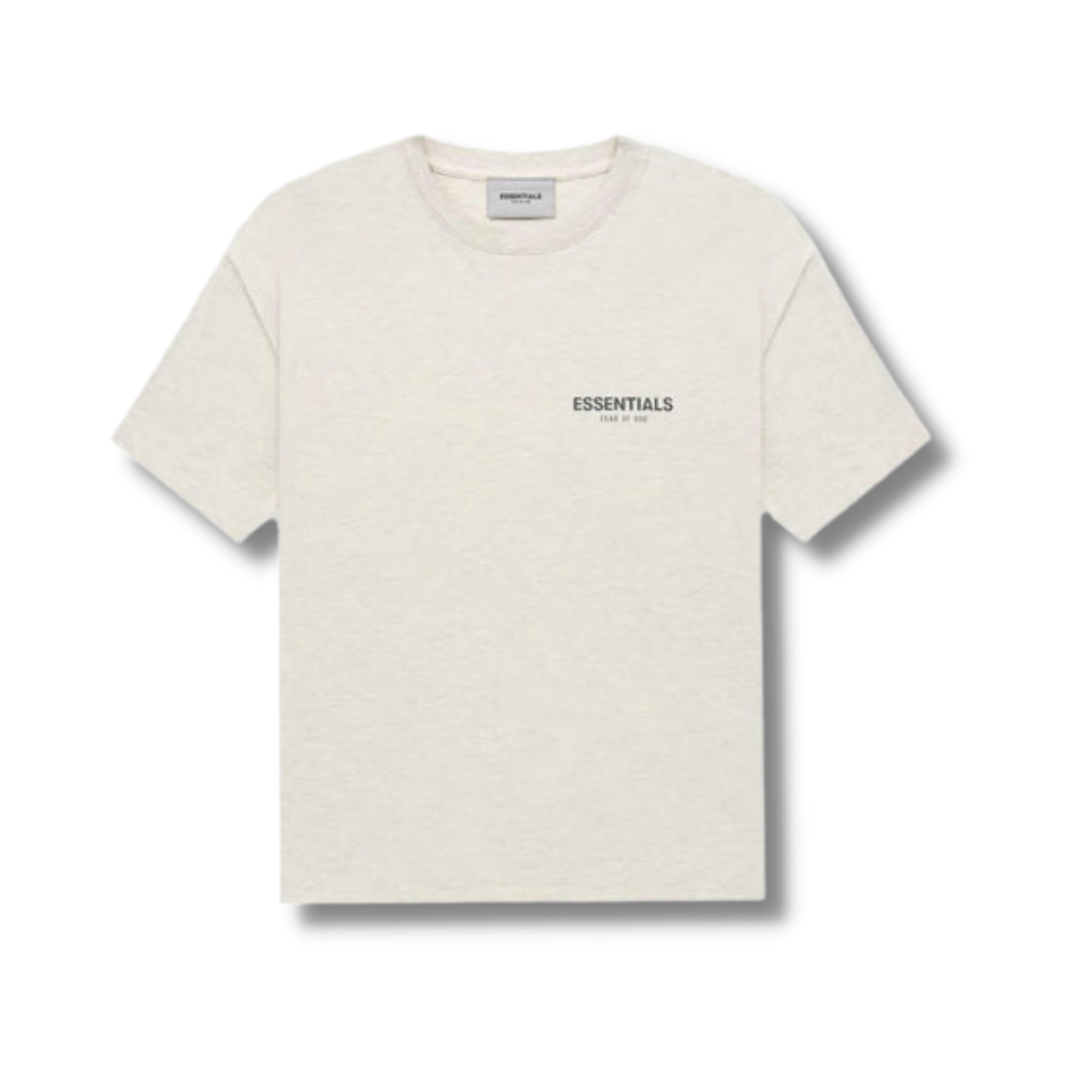 Fear of God (FOG) Essentials Tee - Core Collection Light Heather Oatmeal FW21