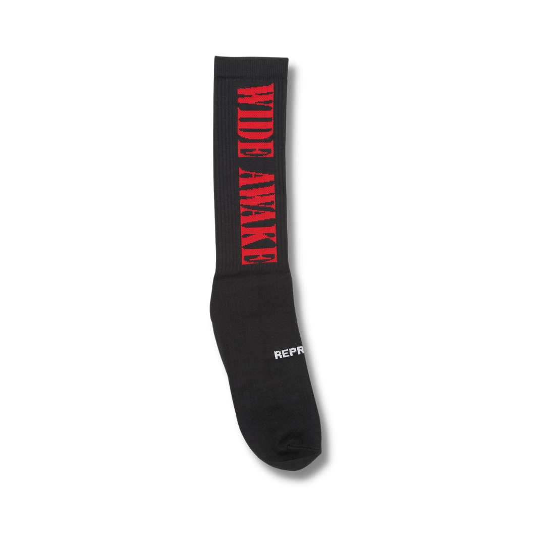Represent Socks - Wide Awake Black/Red
